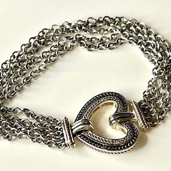 New with tags Shey Couture Sterling Silver with 14K  Diamond Heart Bracelet - Picture 16 of 16